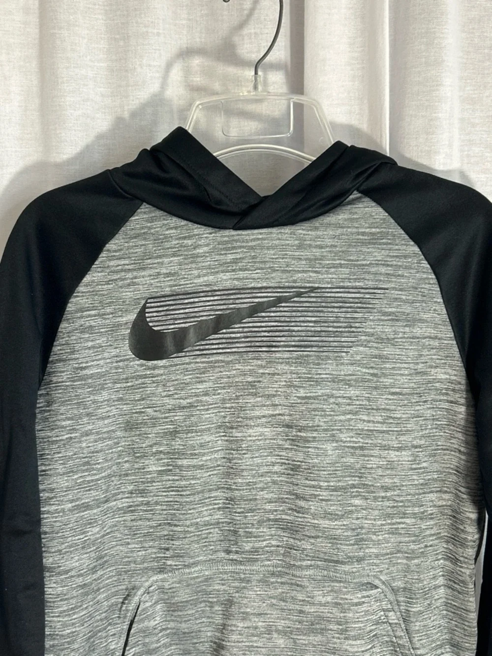 Youth • Nike • Gray and Black • Hoodie • Size YXL